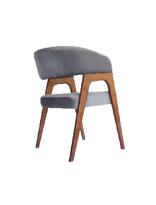 Стул ZiP-mebel Стул-кресло Бакки орех/ серый арт. Z112860W01