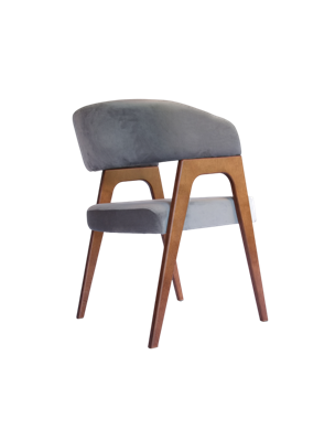 Стул ZiP-mebel Стул-кресло Бакки орех/ серый арт. Z112860W01