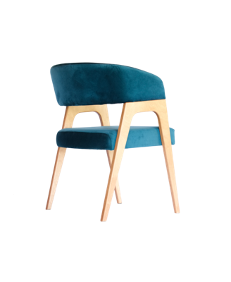 Стул ZiP-mebel Стул-кресло Бакки натур/ синий арт. Z112860N03