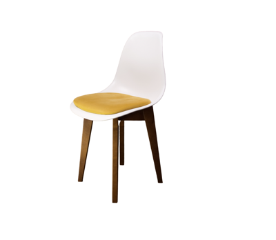 Стул ZiP-mebel Стул Сашш орех /белый, горчичный арт. R101770WA6