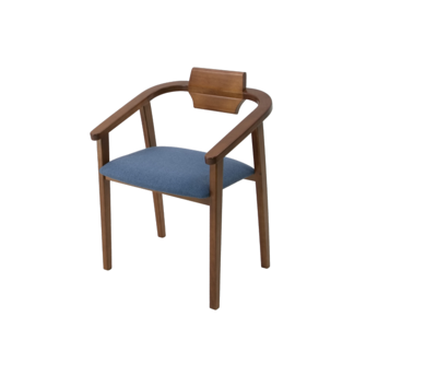 Стул ZiP-mebel Стул-кресло Челси ПМ орех синий арт. Z011847W03