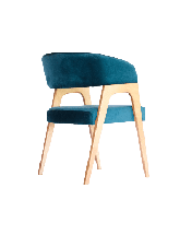 Стул ZiP-mebel Стул-кресло Бакки натур/ синий арт. Z112860N03