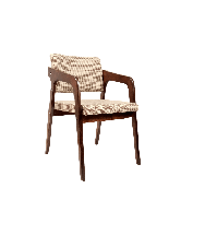 Стул ZiP-mebel Стул-кресло Шадди орех/гусиная лапка арт. Z112550W12