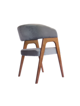 Стул ZiP-mebel Стул-кресло Бакки орех/ серый арт. Z112860W01