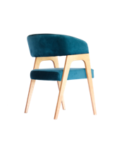 Стул ZiP-mebel Стул-кресло Бакки натур/ синий арт. Z112860N03