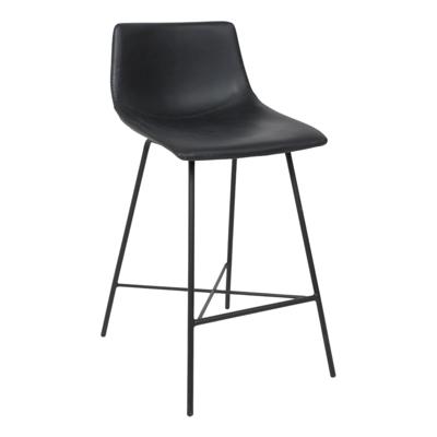 Стул барный AksHome Стул барный Mexico, черный + черная нить, экокожа арт. ZN-126552