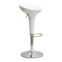 Стул барный AksHome Стул барный BOMBA, пластик белый/хром арт. ZN-381493