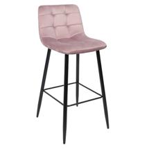 Стул барный AksHome Стул барный Stella, пыльная роза, велюр арт. ZN-126969