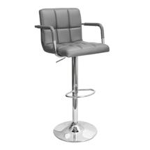 Стул барный AksHome Стул барный Oregon, серый, экокожа арт. ZN-381496