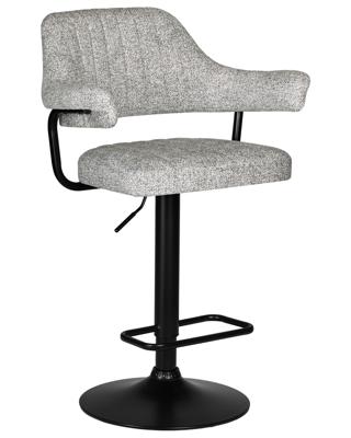 Стул барный DOBRIN Стул барный DOBRIN CHARLY BLACK, светло-серый твид (LEO04) арт. LM-5019_B-M_CT-LEO04