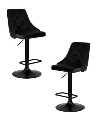 Стул барный DOBRIN Набор 2 шт Стул барный DOBRIN JOSEPH BLACK, черный велюр (MJ9-101) арт. LM-5021-N_B-M_V-MJ9-101