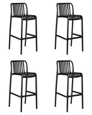 Стул барный DOBRIN Набор 4 шт Стул барный DOBRIN CHLOE BAR, черный арт. LMZL-PP777-N_P-B-03
