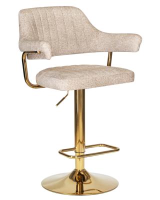 Стул барный DOBRIN Стул барный DOBRIN CHARLY GOLD, бежевый твид (LEO26) арт. LM-5019_G-M_CT-LEO26