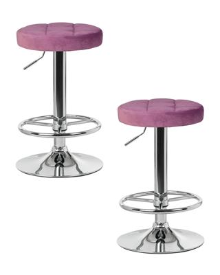 Стул барный DOBRIN Набор 2 шт Табурет барный DOBRIN BRUNO, пудрово-сиреневый велюр (MJ9-52) арт. LM-5008-N_CH-M_V-MJ9-52