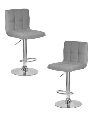 Стул барный DOBRIN Набор 2 шт Стул барный DOBRIN CANDY, серый велюр (MJ9-75) арт. LM-5006-N_CH-M_V-MJ9-75