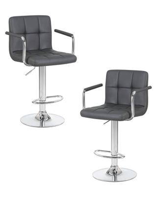 Стул барный DOBRIN Набор 2 шт Стул барный DOBRIN KRUGER ARM, серый арт. LM-5011-N_CH-M_EL-188-55