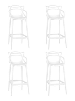 Стул барный DOBRIN Набор 4 шт Стул барный DOBRIN MASTERS BAR, белый (W-02) арт. LMZL-PP601C-N_P-W-02