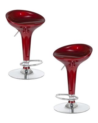 Стул барный DOBRIN Набор 2 шт Стул барный DOBRIN BOMBA, бордовый металлик арт. LM-1004-N_CH-M_ABS-burgundy-metallic