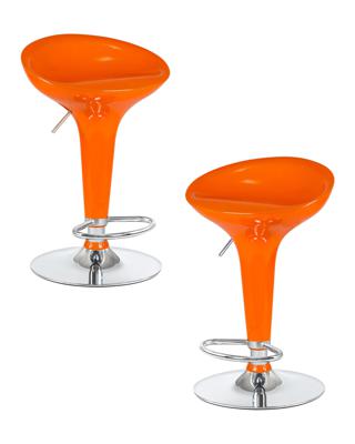 Стул барный DOBRIN Набор 2 шт Стул барный DOBRIN BOMBA, оранжевый арт. LM-1004-N_CH-M_ABS-orange