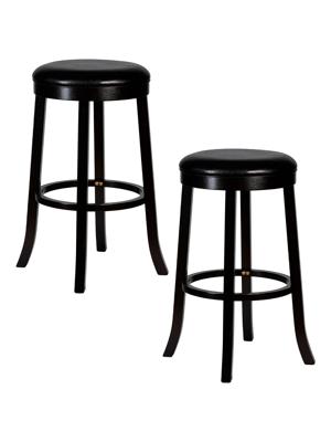 Стул барный DOBRIN Набор 2 шт Круглый барный табурет DOBRIN BOB BAR, капучино, черный арт. LMU-9494-N_B-TR_EL-black