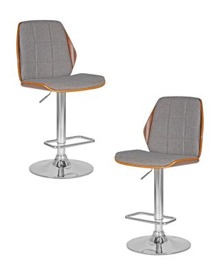 Стул барный DOBRIN Набор 2 шт Стул барный DOBRIN PETER, серая ткань AAA 001 арт. LMZ-6762-N_CH-M_TT-AAA-001
