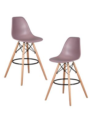 Стул барный DOBRIN Набор 2 шт Стул барный DOBRIN DSW BAR, ножки светлый бук, цвет сиреневый (P-04) арт. LMZL-PP638G-N_LB-MTR_P-P-04