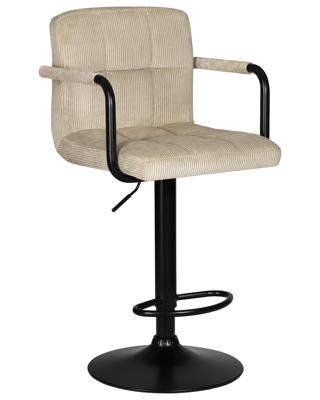 Стул барный DOBRIN Стул барный DOBRIN KRUGER ARM BLACK, бежевый вельвет (LAR-E2041-04) арт. LM-5011_B-M_VV-LAR-E2041-04