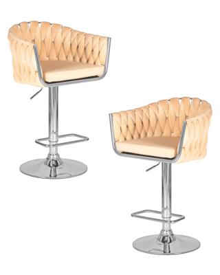 Стул барный DOBRIN Набор 2 шт Стул барный DOBRIN MARCEL, бежевый велюр (MJ9-10) арт. LM-9692-N_CH-M_V-MJ9-10