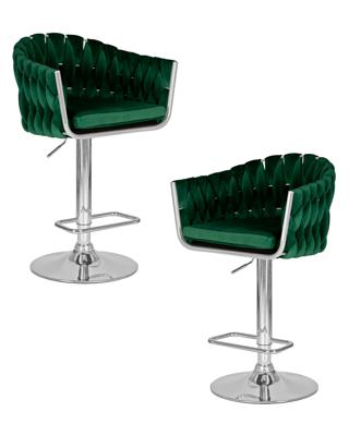 Стул барный DOBRIN Набор 2 шт Стул барный DOBRIN MARCEL, зеленый велюр (MJ9-88) арт. LM-9692-N_CH-M_V-MJ9-88