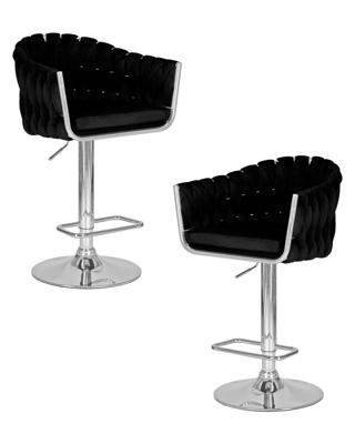 Стул барный DOBRIN Набор 2 шт Стул барный DOBRIN MARCEL, черный велюр (MJ9-101) арт. LM-9692-N_CH-M_V-MJ9-101