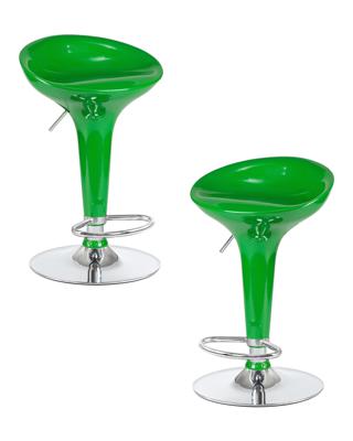 Стул барный DOBRIN Набор 2 шт Стул барный DOBRIN BOMBA, зелёный металлик арт. LM-1004-N_CH-M_ABS-green-metallic