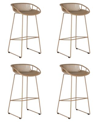 Стул барный DOBRIN Набор 4 шт Стул барный DOBRIN FRANK, бежевый арт. LMZL-PP775A-N_M_P-GR-03