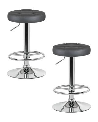 Стул барный DOBRIN Набор 2 шт Табурет барный DOBRIN BRUNO, серый арт. LM-5008-N_CH-M_EL-188-55