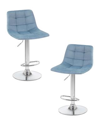 Стул барный DOBRIN Набор 2 шт Стул барный DOBRIN TAILOR, пудрово-голубой велюр (MJ9-74) арт. LM-5017-N_CH-M_V-MJ9-74