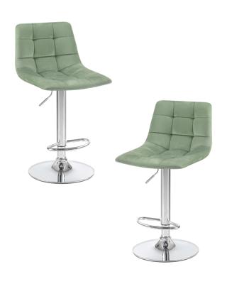 Стул барный DOBRIN Набор 2 шт Стул барный DOBRIN TAILOR, пудрово-мятный велюр (MJ9-87) арт. LM-5017-N_CH-M_V-MJ9-87