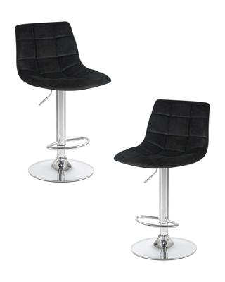 Стул барный DOBRIN Набор 2 шт Стул барный DOBRIN TAILOR, черный велюр (MJ9-101) арт. LM-5017-N_CH-M_V-MJ9-101