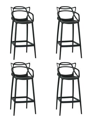 Стул барный DOBRIN Набор 4 шт Стул барный DOBRIN MASTERS BAR, чёрный (B-03) арт. LMZL-PP601C-N_P-B-03