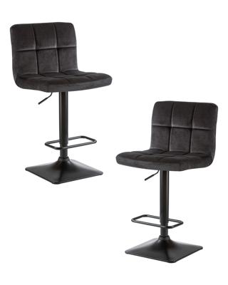 Стул барный DOBRIN Набор 2 шт Стул барный DOBRIN DOMINIC, черный велюр (MJ9-101) арт. LM-5018-N_B-M_V-MJ9-101