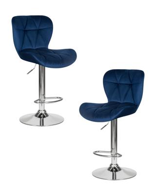 Стул барный DOBRIN Набор 2 шт Стул барный DOBRIN BARNY, синий велюр (MJ9-117) арт. LM-5022-N_CH-M_V-MJ9-117