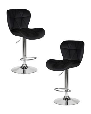 Стул барный DOBRIN Набор 2 шт Стул барный DOBRIN BARNY, черный велюр (MJ9-101) арт. LM-5022-N_CH-M_V-MJ9-101