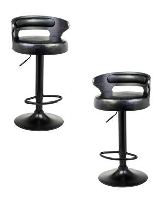 Стул барный DOBRIN Набор 2 шт Стул барный DOBRIN FRED BLACK, чёрное дерево, чёрный арт. LMZ-1018-N_B-M_EL-black