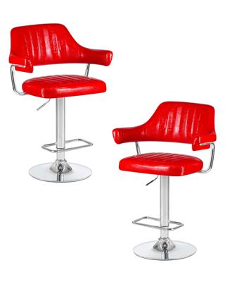 Стул барный DOBRIN Набор 2 шт Стул барный DOBRIN CHARLY, красный крокодил арт. LM-5019-N_CH-M_EL-red-crocodile