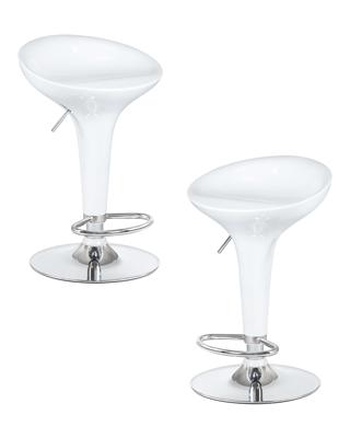 Стул барный DOBRIN Набор 2 шт Стул барный DOBRIN BOMBA, белый арт. LM-1004-N_CH-M_ABS-white
