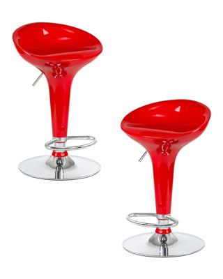 Стул барный DOBRIN Набор 2 шт Стул барный DOBRIN BOMBA, красный арт. LM-1004-N_CH-M_ABS-red
