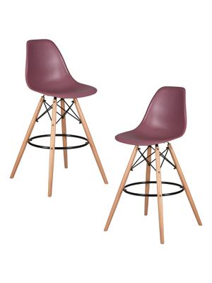 Стул барный DOBRIN Набор 2 шт Стул барный DOBRIN DSW BAR, ножки светлый бук, цвет пыльная роза (NX-P-11) арт. LMZL-PP638G-N_LB-MTR_P-NX-P-11