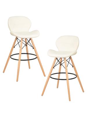 Стул барный DOBRIN Набор 2 шт Стул барный DOBRIN BUTTERFLY BAR, ножки светлый бук, цвет кремовый арт. LMZL-302B-N_LB-MTR_EL-cream