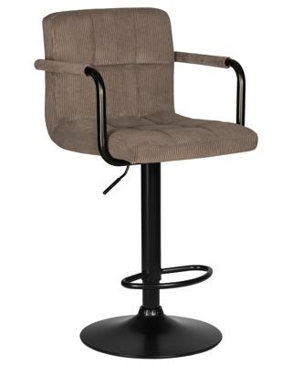 Стул барный DOBRIN Стул барный DOBRIN KRUGER ARM BLACK, какао вельвет (LAR-E2041-05) арт. LM-5011_B-M_CT-LAR-E2041-05