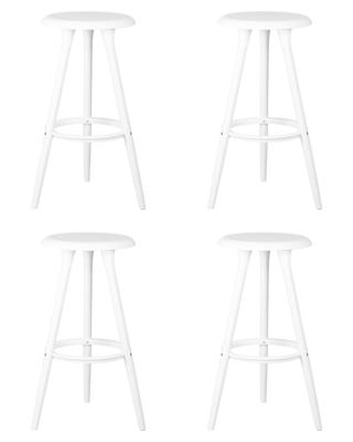 Стул барный DOBRIN Набор 4 шт Табурет барный DOBRIN ROYCE WHITE, белый (W-02) арт. LMZL-PP652-N_W-TR_P-W-02