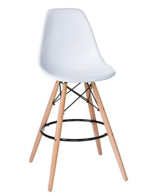 Стул барный DOBRIN Стул барный LMZL-PP623G, ножки светлый бук, цвет сиденья белый арт. LMZL-PP623G_MTR_P-white