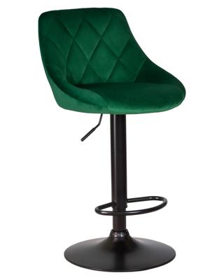 Стул барный DOBRIN Стул барный DOBRIN LOGAN BLACK, зеленый велюр (MJ9-88) арт. LM-5007_B-M_V-MJ9-88